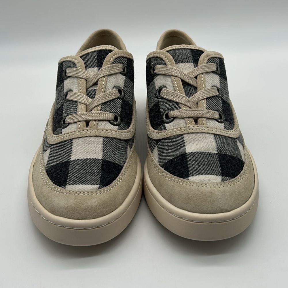 Zodiac Cheezburger Plaid Lace-Up Sneakers Women’s Size 7M Black White Tan NWB - Picture 6 of 11